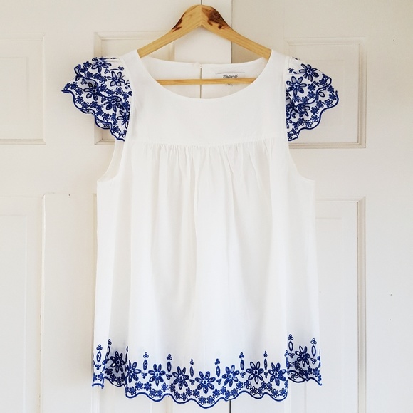 Madewell Tops - MADEWELL Embroidered Storybook Top